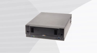 AXIS S2208 Network Video Recorder front-left view.