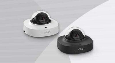 Avigilon Ava Compact Dome Camera black and white side by side variant view.