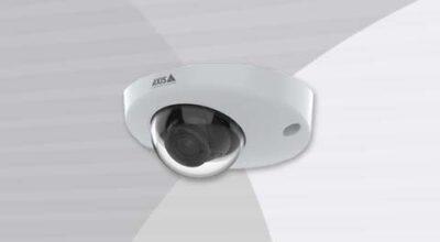 AXIS M3905-R Dome Camera front-left view.