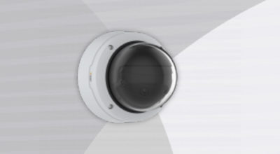 AXIS Q3819-PVE Network Camera front-right view.